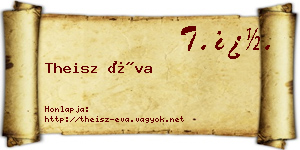 Theisz Éva névjegykártya