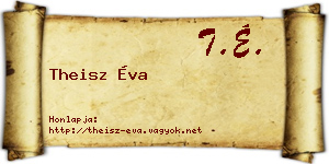 Theisz Éva névjegykártya